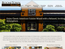 Tablet Screenshot of boonetownbistroandbar.com